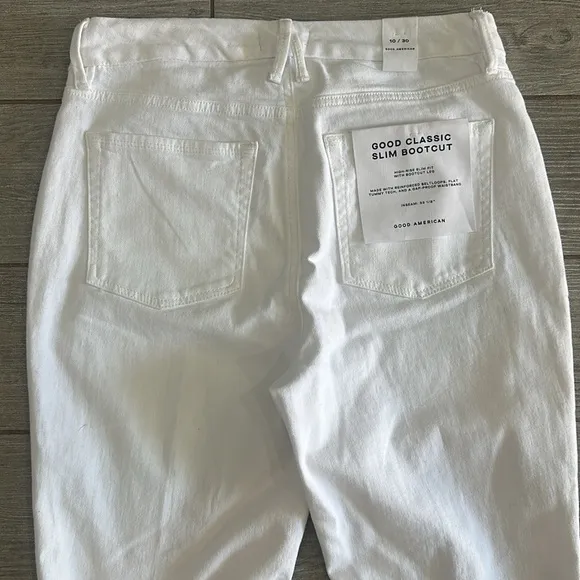 Good American Good Classic Patch Pocket Bootcut Jeans New!