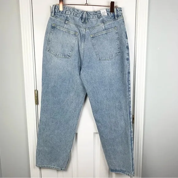 💛Good American Women’s Size 12 '90s Duster Straight Leg Jeans In Blue951