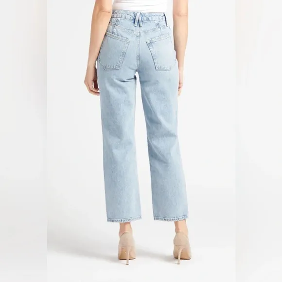 💛Good American Women’s Size 12 '90s Duster Straight Leg Jeans In Blue951