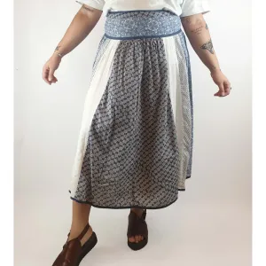 Handmade pre-owned long skirt with mulitple panels fits size 14