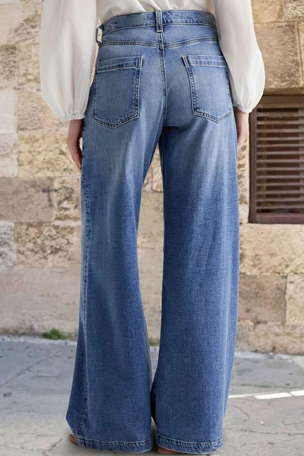 Hazel Blues® |  Pocketed Embroidered Straight Leg Jeans