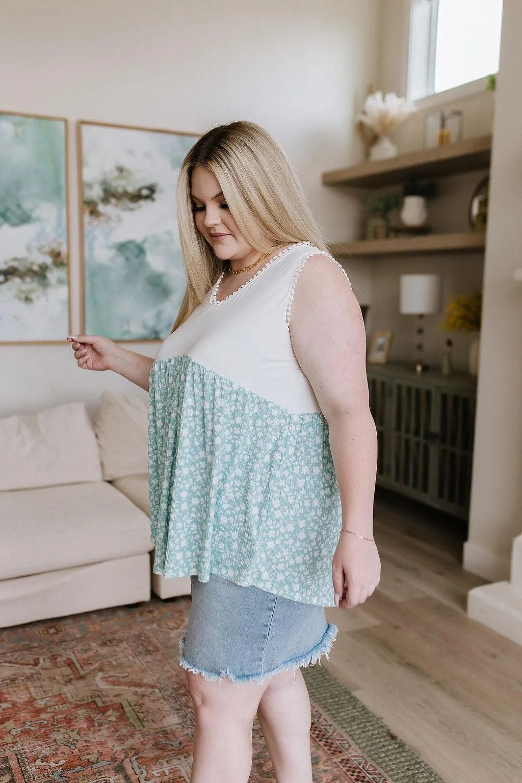 Hazel Blues® |  Whoopsie Daisy Floral Peplum