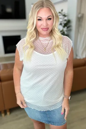 Here And Now Mock Neck Top In Cream