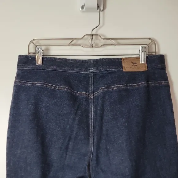 Indigo Blue Straight Leg Jeans with Mid Rise Waistband