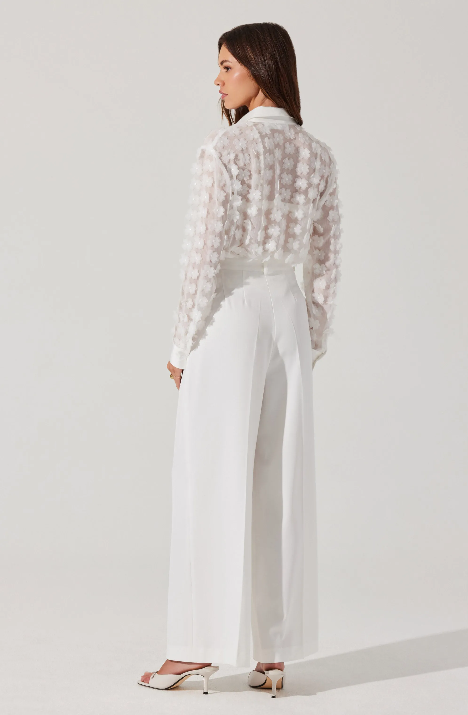 Ioannis 3D Floral Appliqué Shirt