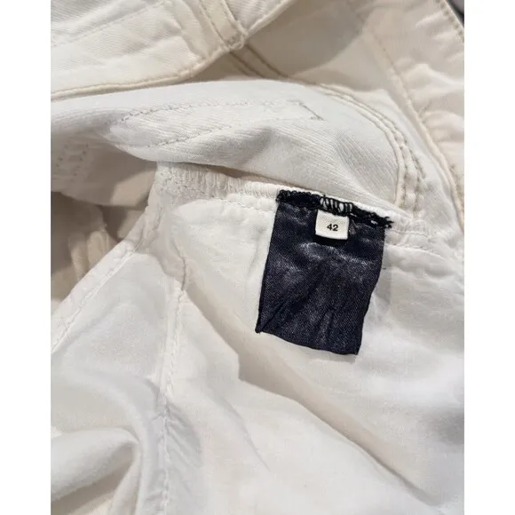 Isabel Marant Etoile Jeans White Denim Straight High Rise Light Wash 42 US 10