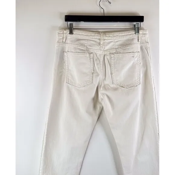 Isabel Marant Etoile Jeans White Denim Straight High Rise Light Wash 42 US 10