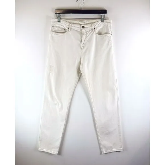Isabel Marant Etoile Jeans White Denim Straight High Rise Light Wash 42 US 10