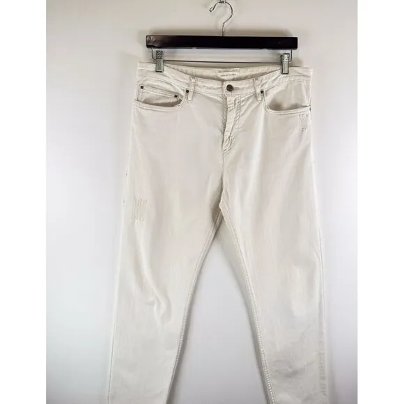 Isabel Marant Etoile Jeans White Denim Straight High Rise Light Wash 42 US 10