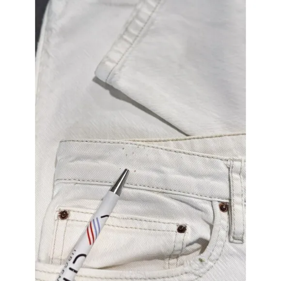 Isabel Marant Etoile Jeans White Denim Straight High Rise Light Wash 42 US 10