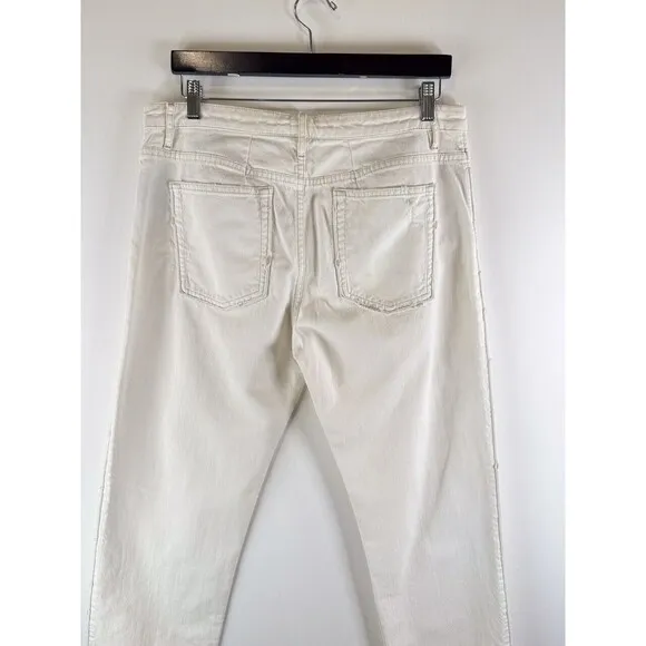 Isabel Marant Etoile Jeans White Denim Straight High Rise Light Wash 42 US 10