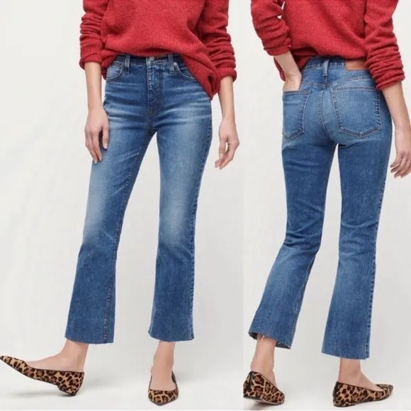 J. Crew‎ 10” Billie Demi-Boot Crop Jeans Bootcut Stretch Denim Size 33