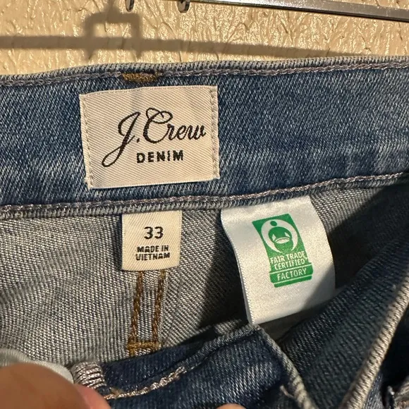 J. Crew‎ 10” Billie Demi-Boot Crop Jeans Bootcut Stretch Denim Size 33