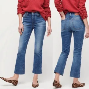 J. Crew‎ 10” Billie Demi-Boot Crop Jeans Bootcut Stretch Denim Size 33