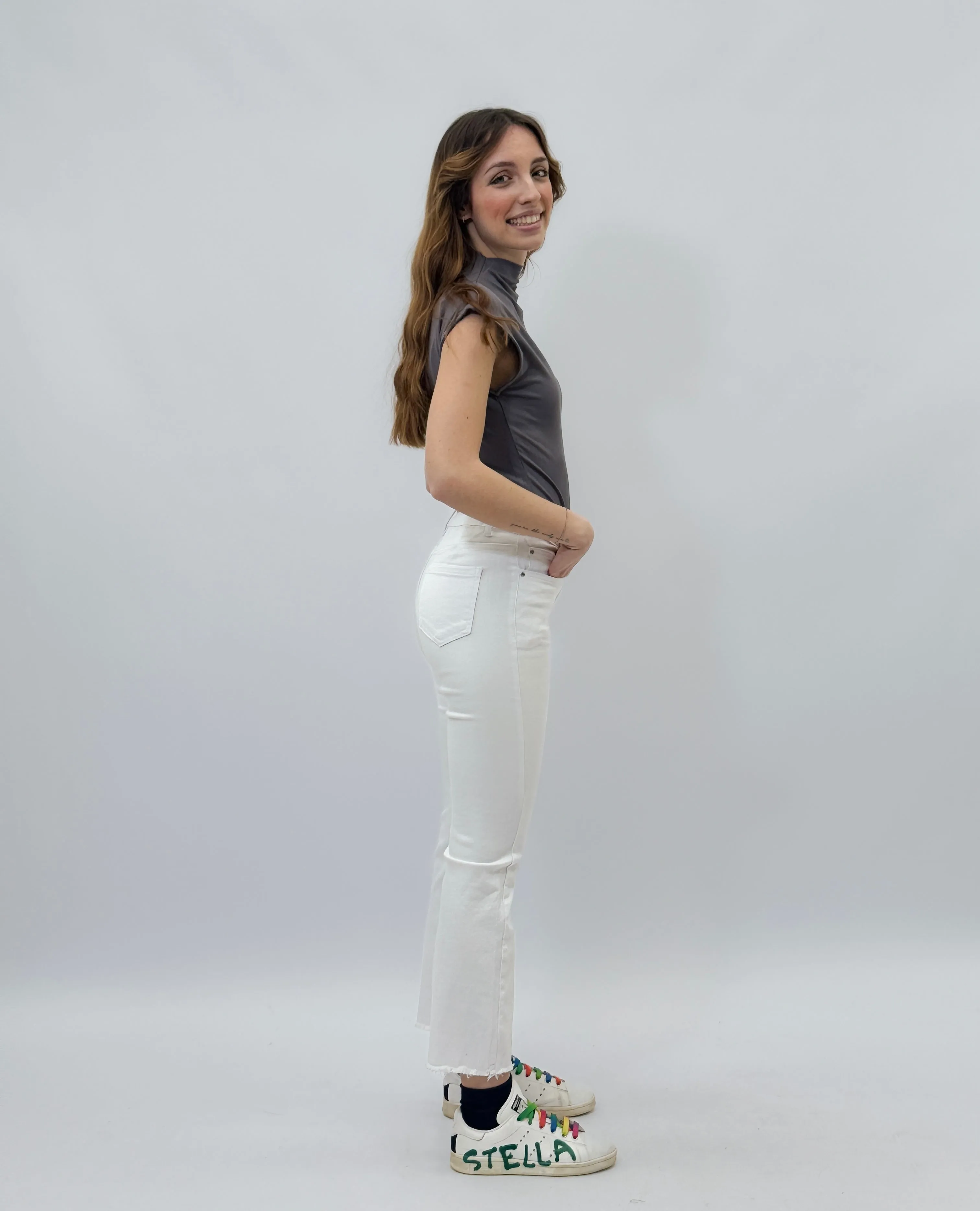 Jeans straight leg elasticizzati