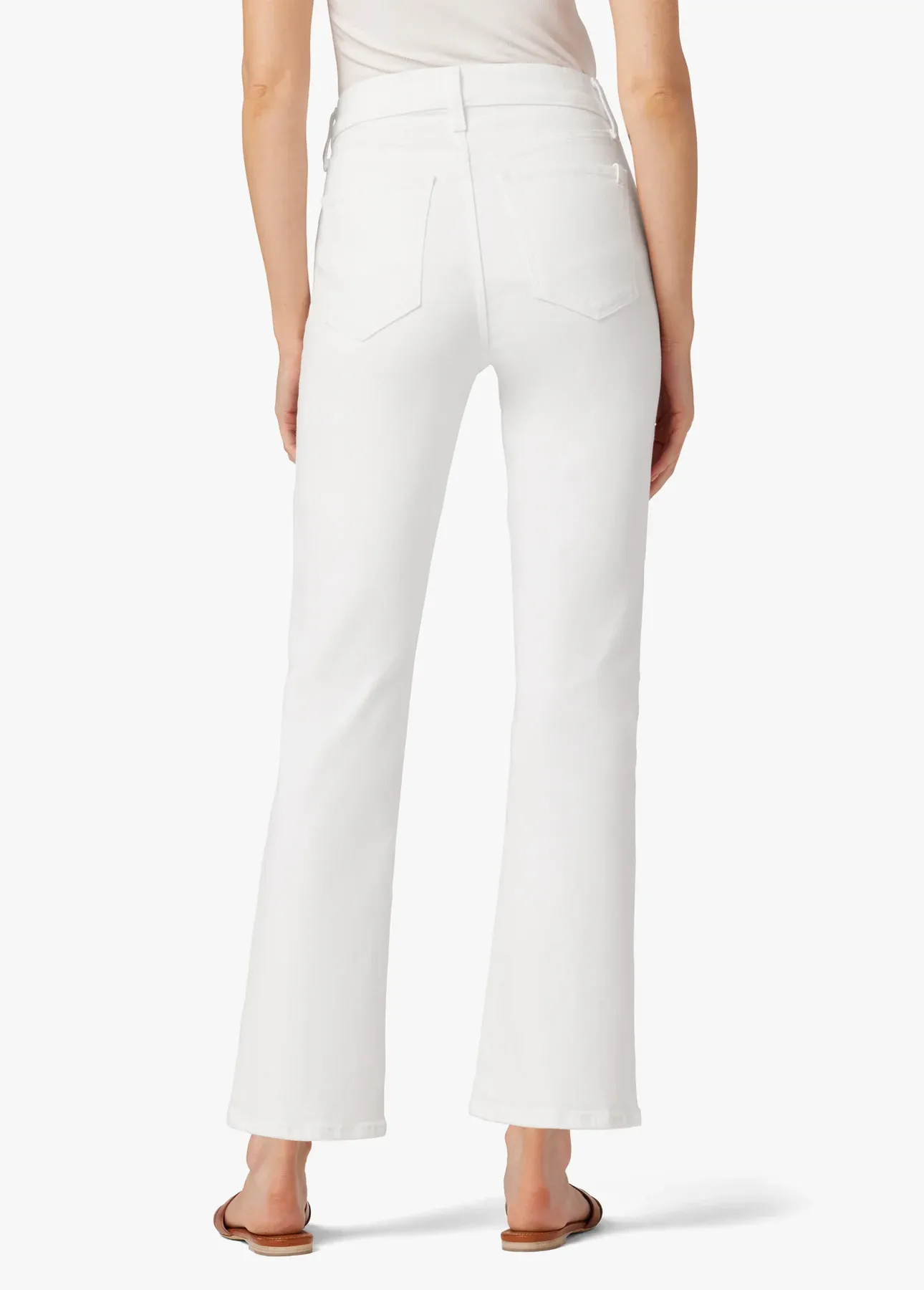 JJ - The Callie High Rise Cropped Bootcut | White