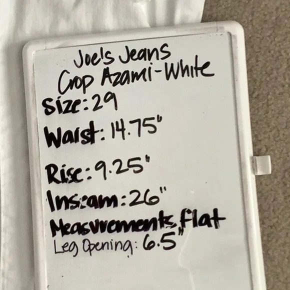 Joe’s Jeans Azami Released Hem Straight Leg White