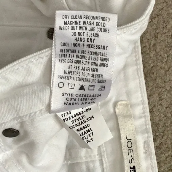 Joe’s Jeans Azami Released Hem Straight Leg White