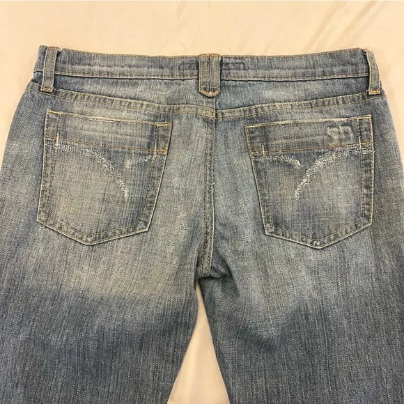 Joe’s Niel Distressed Destroyed Ripped Denim Flare Bootcut Jeans Size 30 x 34