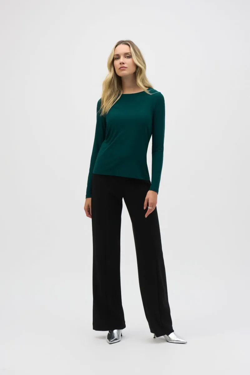 Joseph Ribkoff Back Chain Detail Long Sleeves Fitted Top 244113