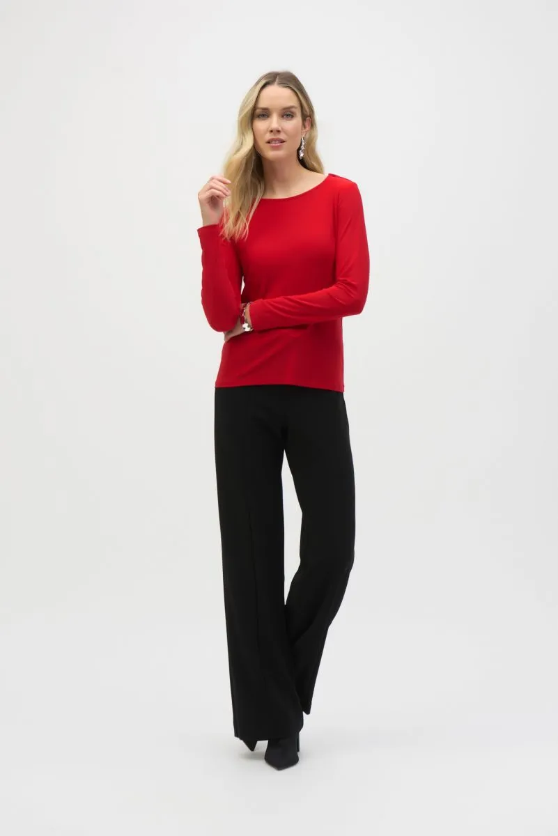Joseph Ribkoff Back Chain Detail Long Sleeves Fitted Top 244113