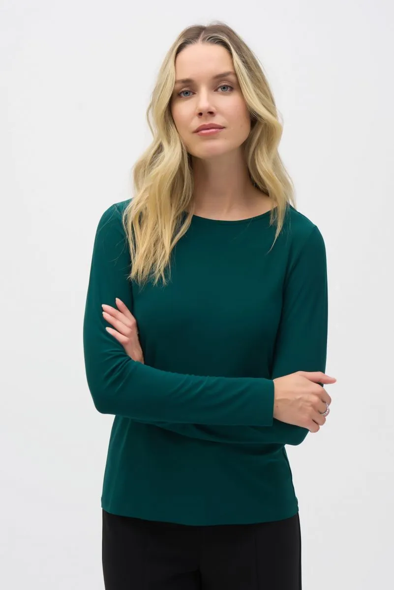 Joseph Ribkoff Back Chain Detail Long Sleeves Fitted Top 244113