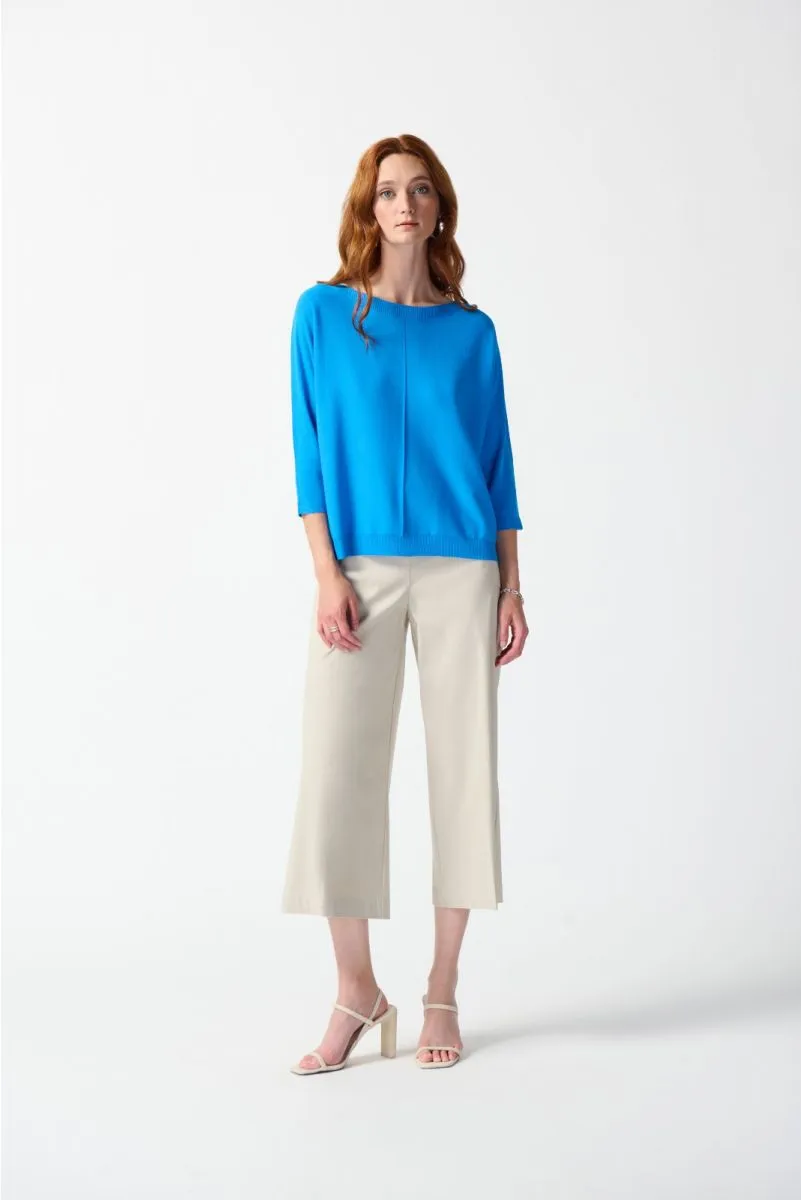 Joseph Ribkoff Boat Neck 3/4 Sleeve Knit Sweater Top 242905