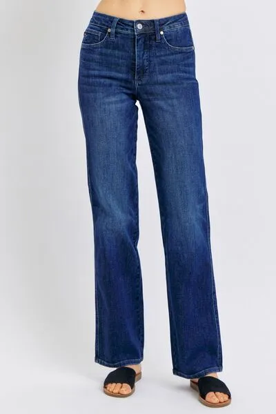 Judy Blue Full Size Tummy Control Straight Jeans Plus Size ONLINE EXCLUSIVE