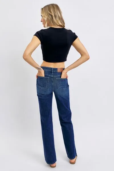Judy Blue Full Size Tummy Control Straight Jeans Plus Size ONLINE EXCLUSIVE