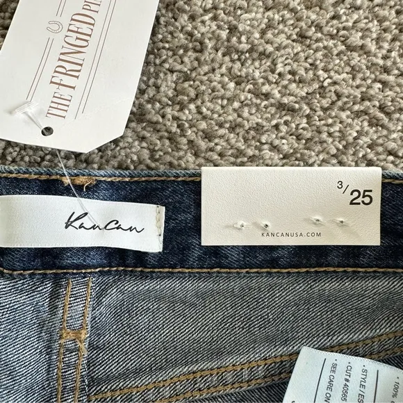 Kancan Keke High Rise Straight Leg Jeans Size 25 NWT Distressed