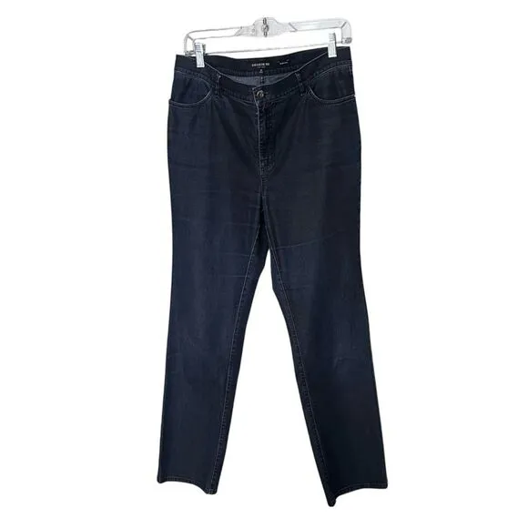 Lafayette 148 New York Cotton-Blend Thompson Straight Leg Jeans in Blue Size 10