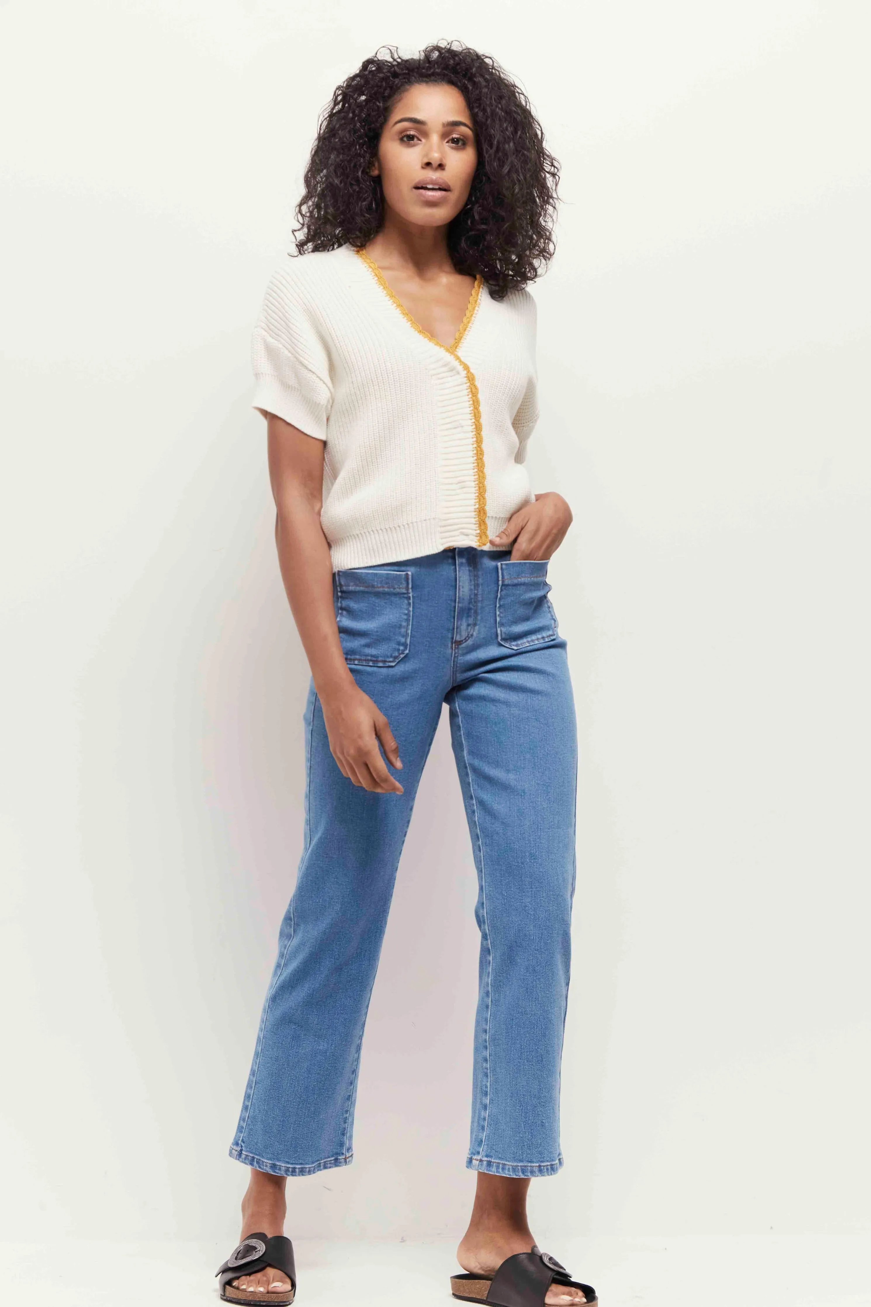LE WILONA - Jean bootcut baby blue waterless