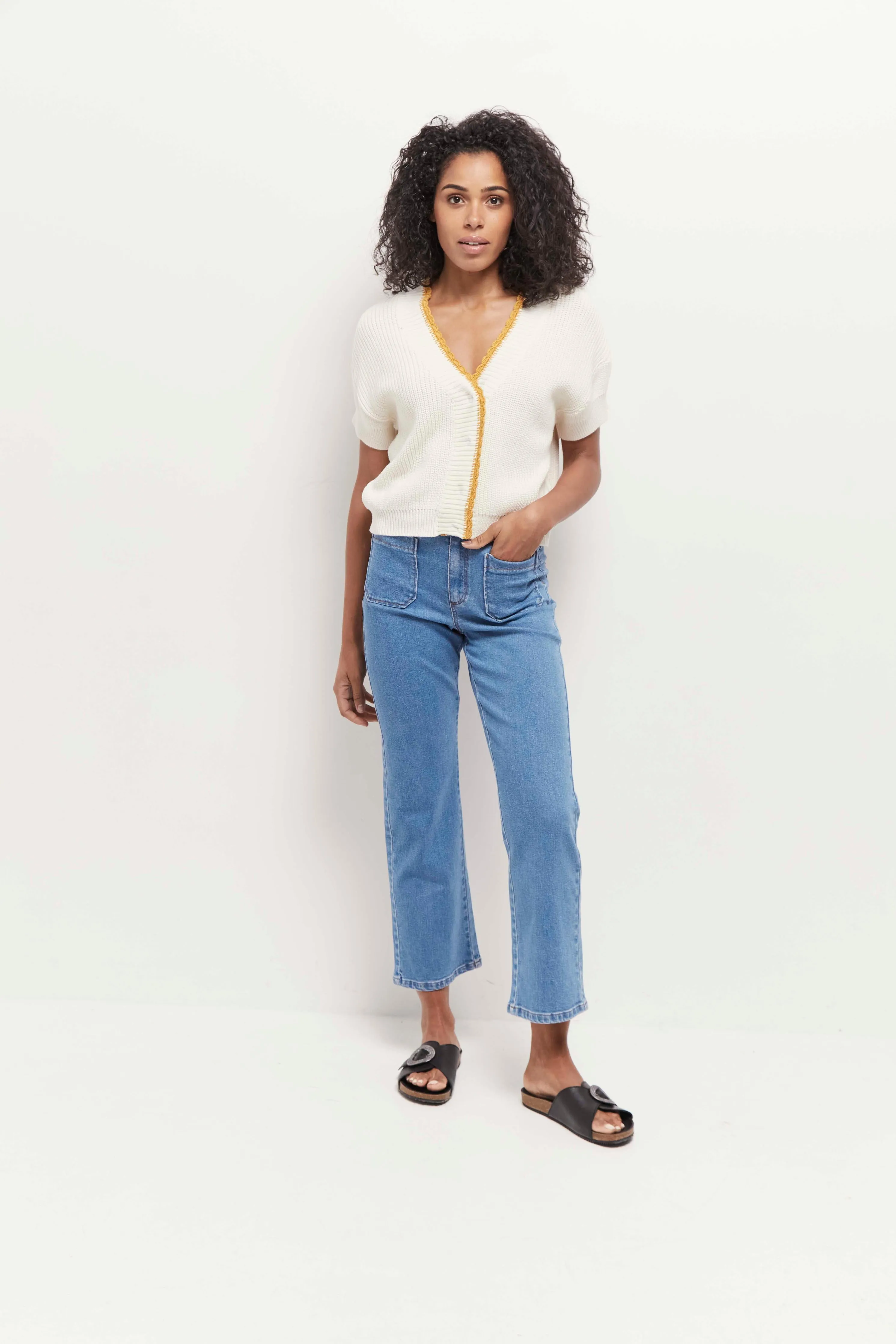 LE WILONA - Jean bootcut baby blue waterless