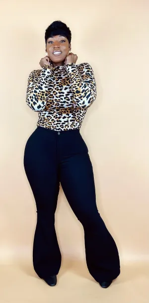 Leopard Mock Neck Top