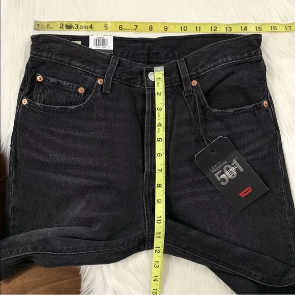 Levi’s 501 Size 28 Black Canyon Studded Straight Leg Jeans