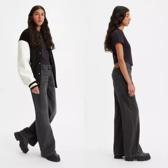 LEVI’S • Baggy Bootcut in Boot Barn Black • 24