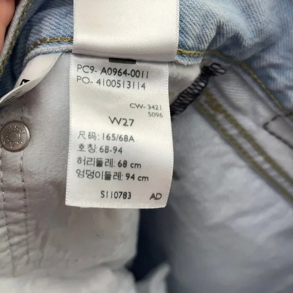 LEVI'S Low Pro Straight Jeans Charlie Won Light Wash Distressed {RR43}