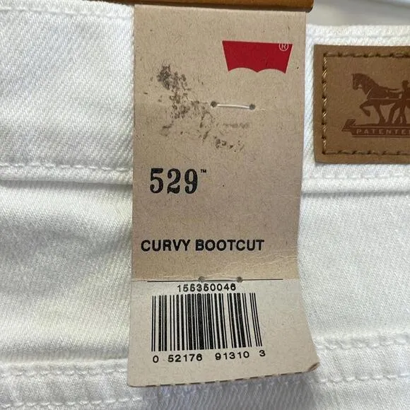 Levi's - NWT 529 Curvy Bootcut Jeans - White - 12 or 31x32