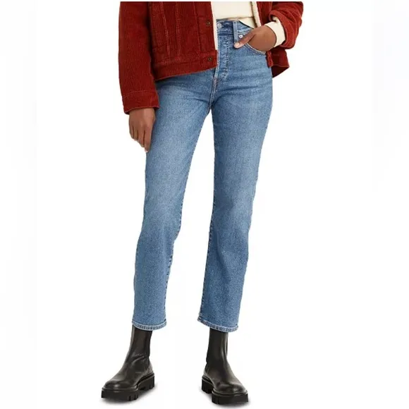 Levi’s Wedgie Jeans Straight-Leg High Rise Cropped size 24