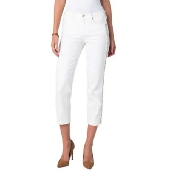 Liverpool Sadie Side Stripe Crop Straight Leg Jeans