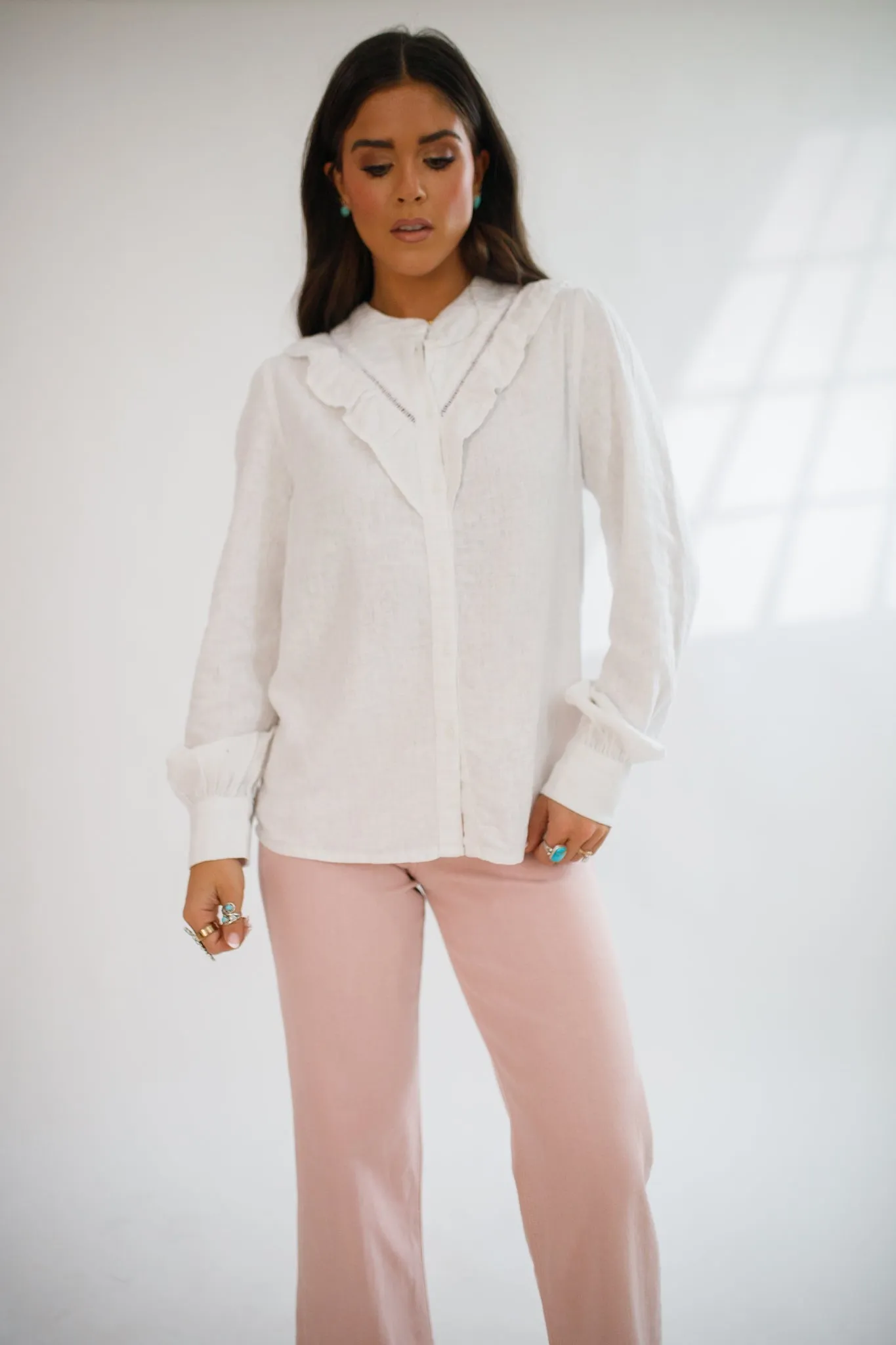 Lonestar Button Down White