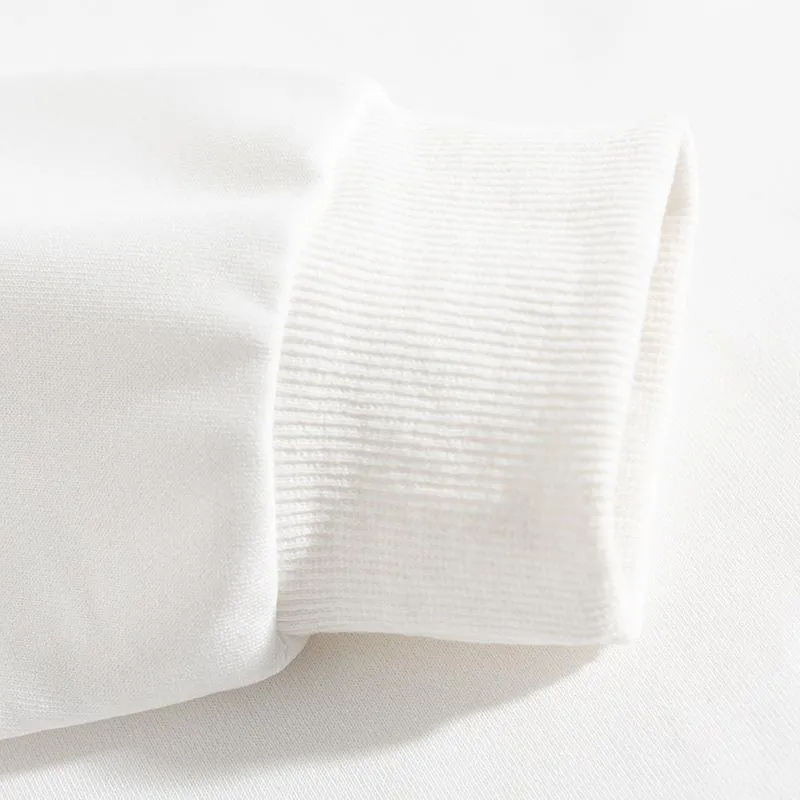 Lovely Christmas O-Neck White Sweater K