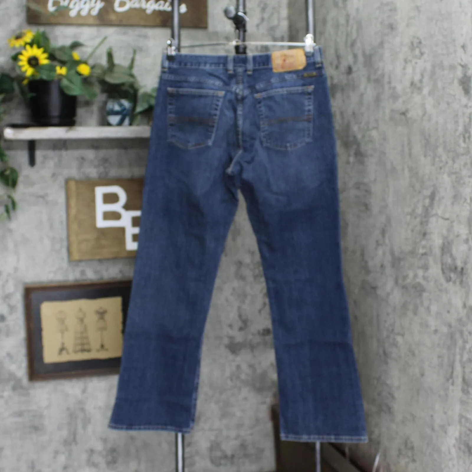 Lucky Brand Womens Vintage 2003 Button Fly Bootcut Dungarees Jeans Blue 14/32