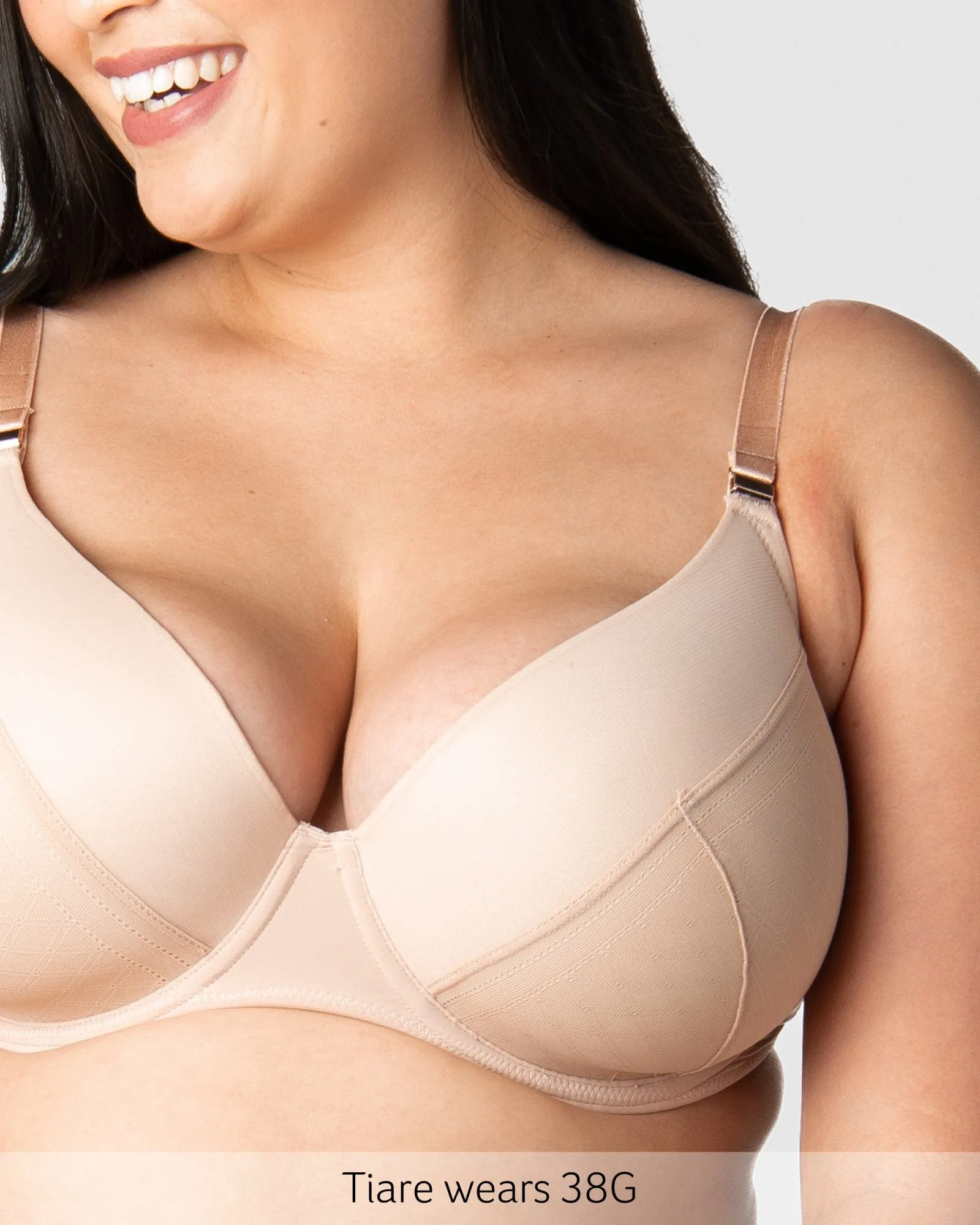Lunar Plunge T-Shirt Nursing Bra - Cashmere