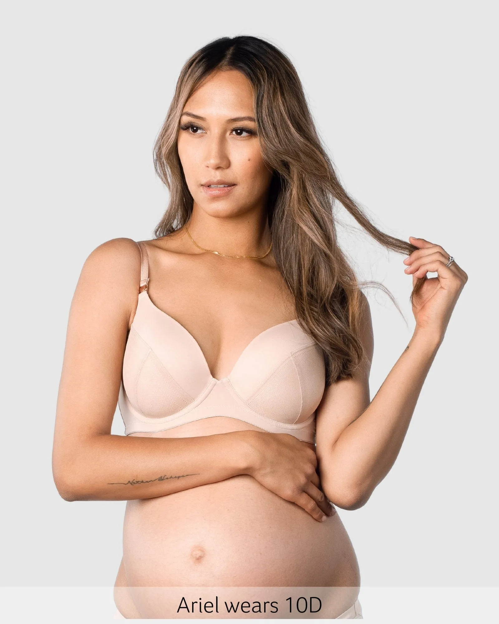 Lunar Plunge T-Shirt Nursing Bra - Cashmere