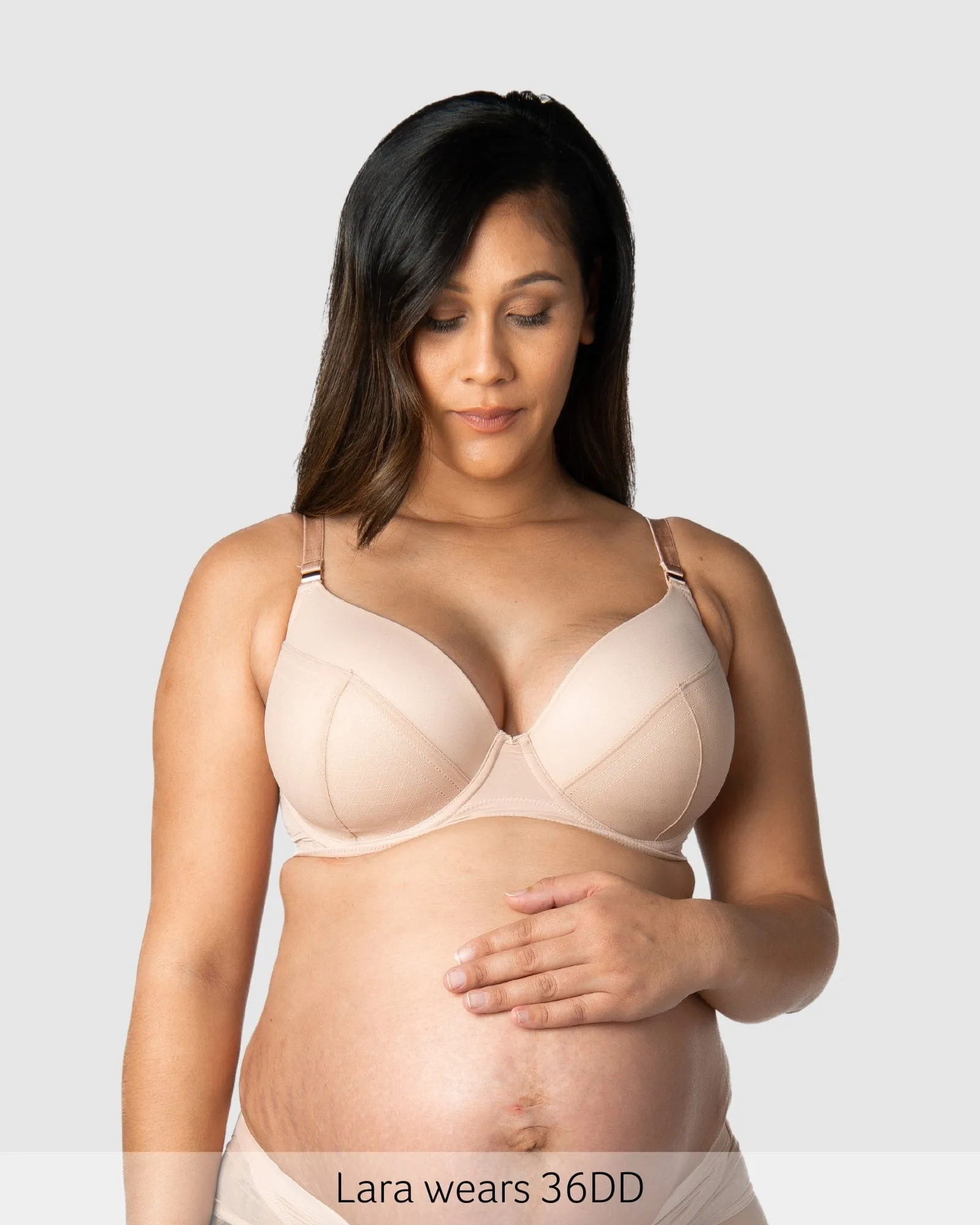 Lunar Plunge T-Shirt Nursing Bra - Cashmere