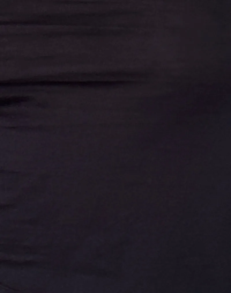 Lunica Long Sleeve Top in Tissue Jersey Black
