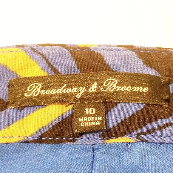 MADEWELL High Low Chevron print skirt 100% SILK  size 10