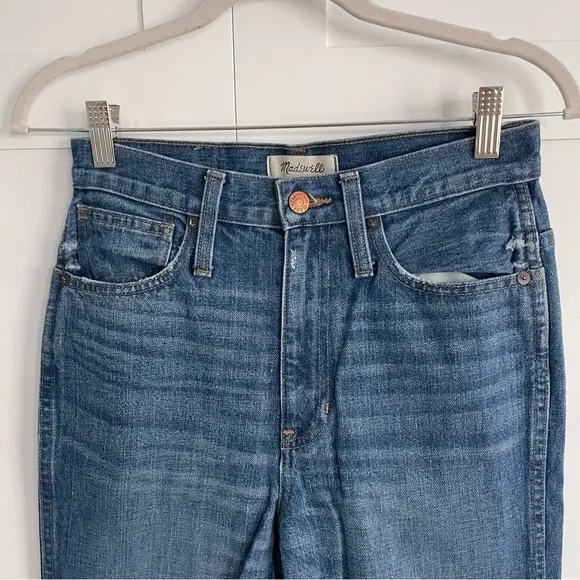 Madewell Women's Rigid Flare High Rise Bootcut Flare Stretch Dark Denim Jeans 25