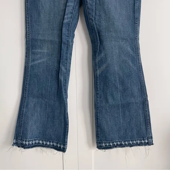 Madewell Women's Rigid Flare High Rise Bootcut Flare Stretch Dark Denim Jeans 25